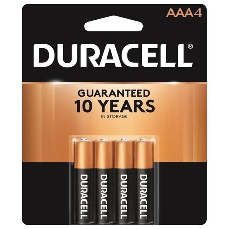 DURACELL Battery, 15 V Battery, 115 Ah, AAA Battery, Alkaline, Manganese Dioxide MN2400B4Z AAA